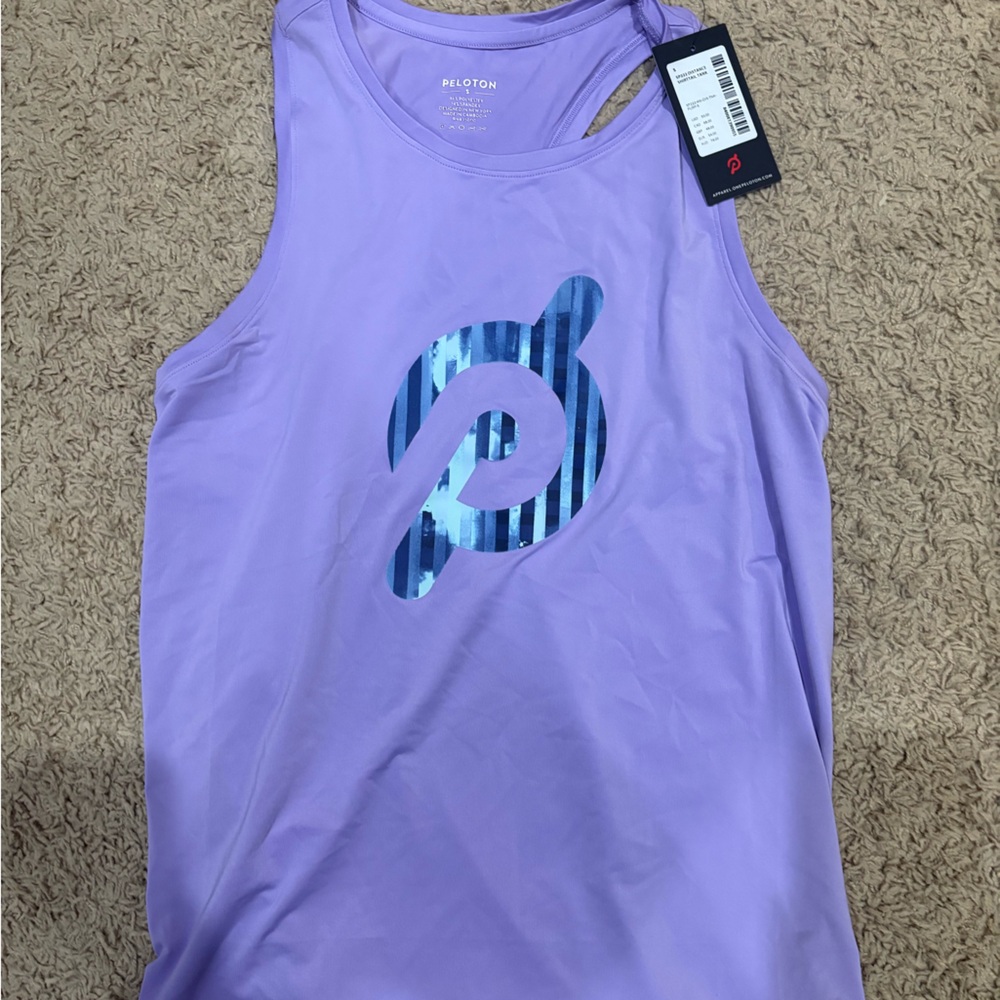 Peloton Lavender Tank with Logo NWT Size Small
